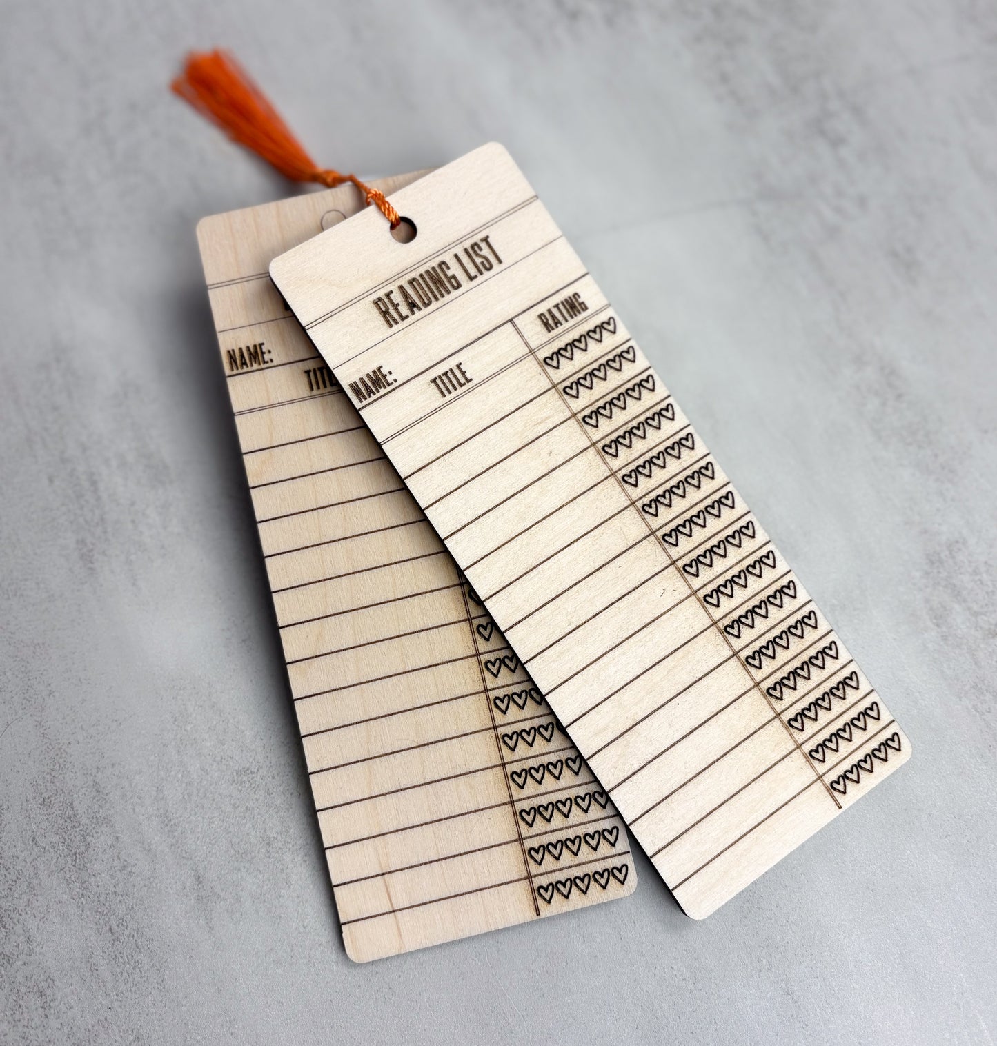 Wooden Bookmarks: Reading List