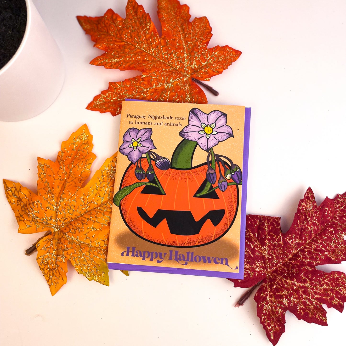Happy Halloween Greeting Card with Nightshade