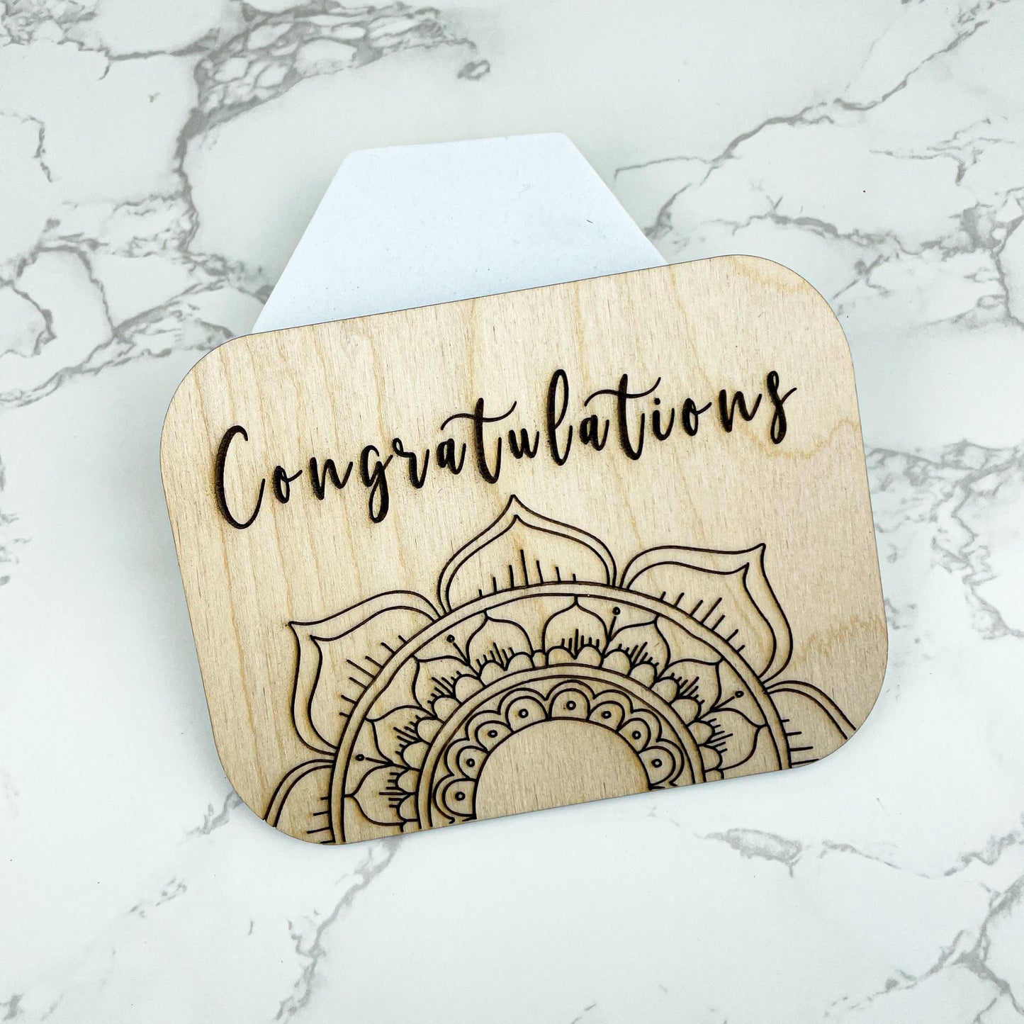 Wooden Greeting Card: Congratulations Card