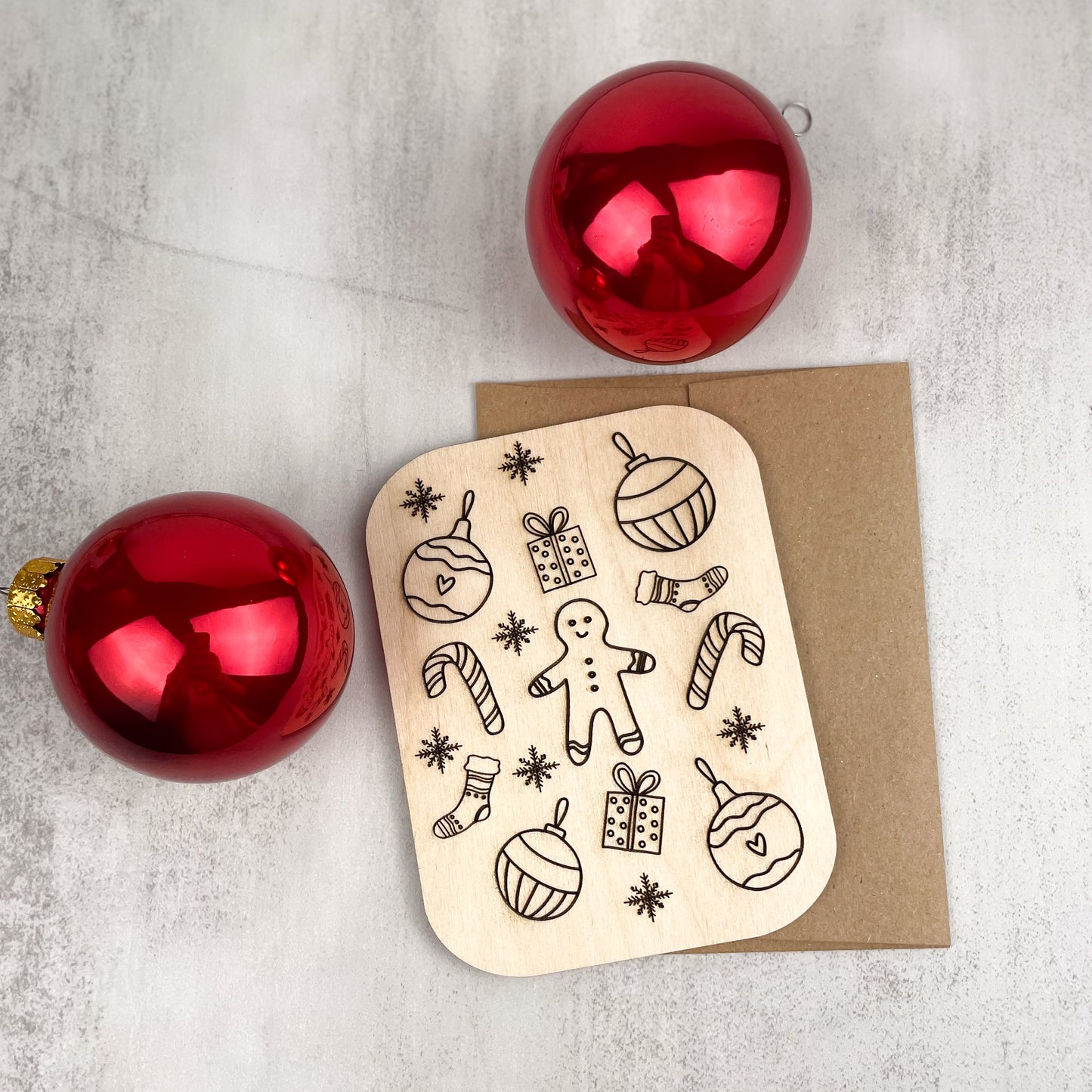 Wooden Greeting Card: Christmas Findings