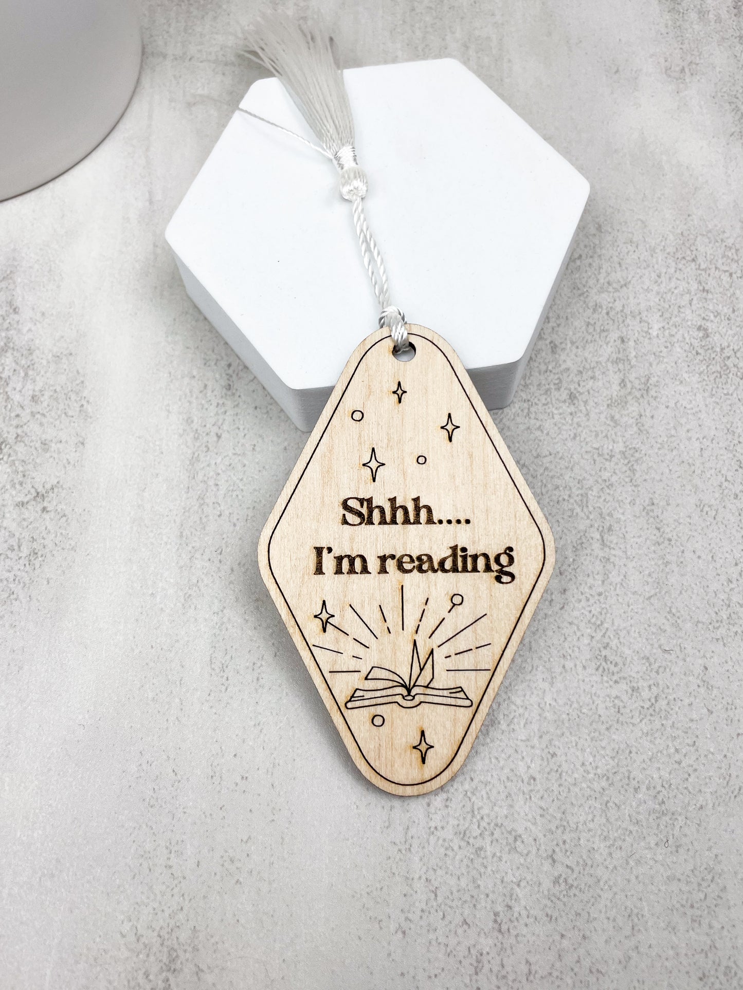 Wooden Bookmarks: Shh... I'm reading