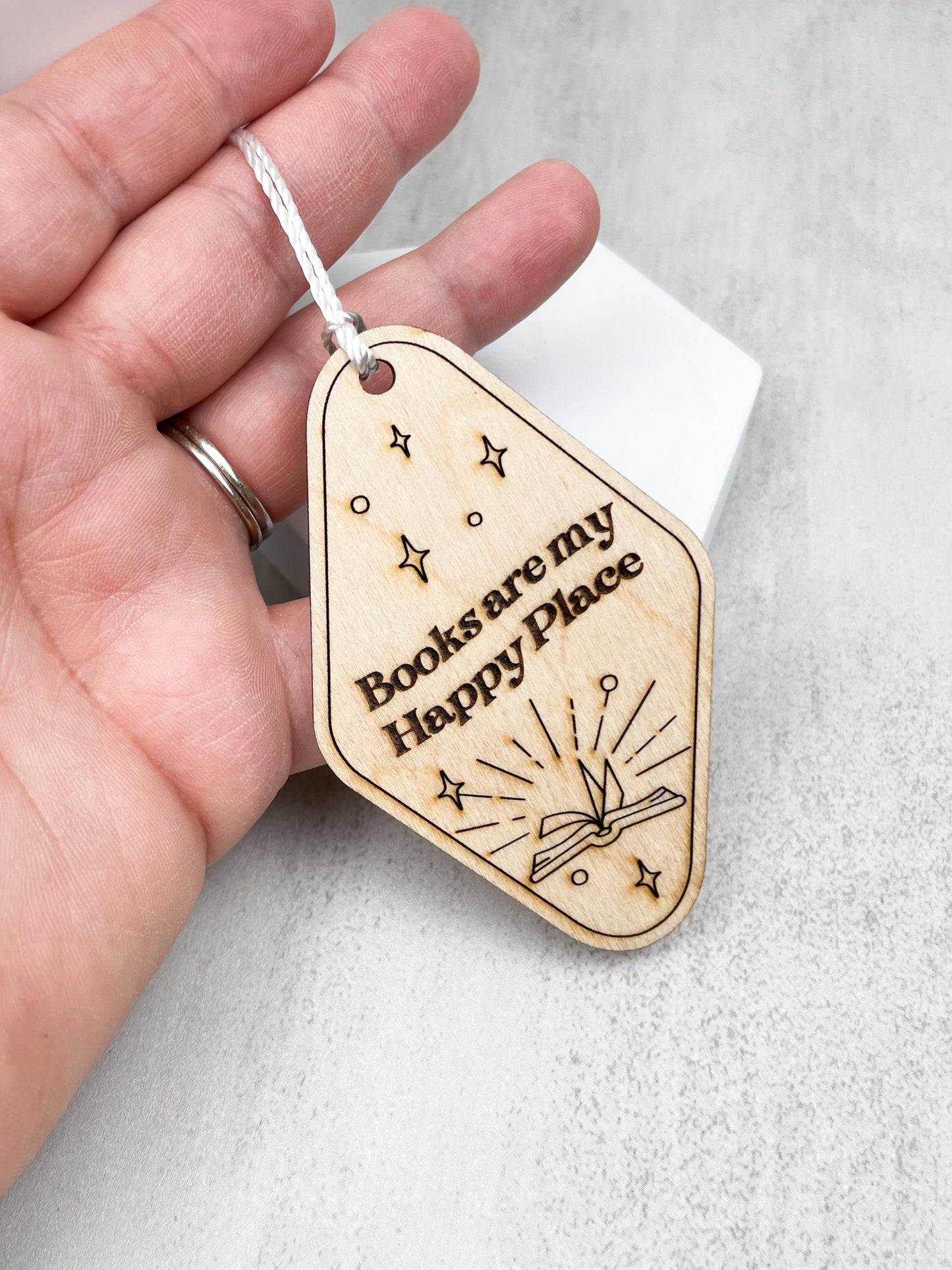 Wooden Bookmarks: Books are my happy place