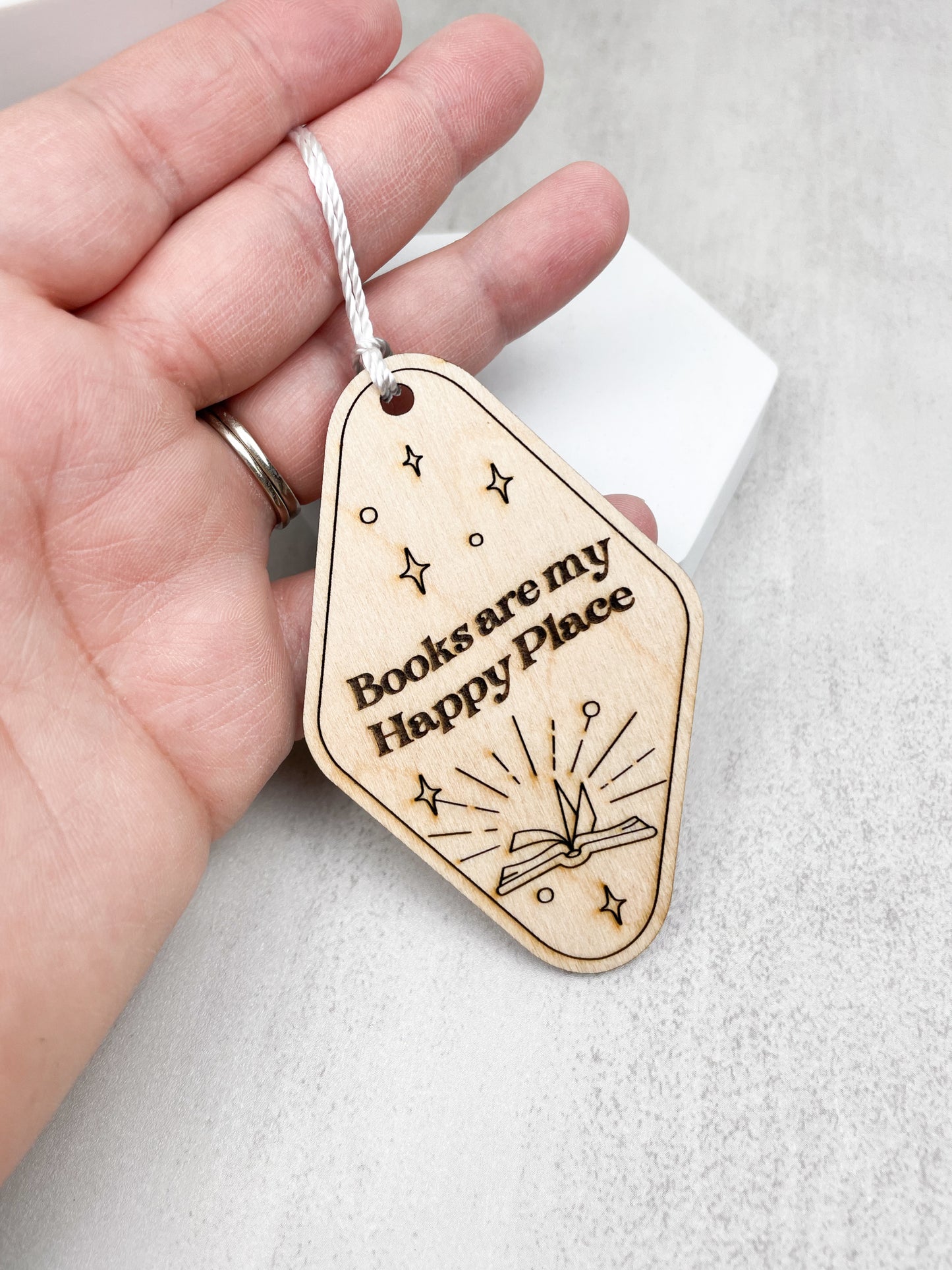 Wooden Bookmarks: Books are my happy place
