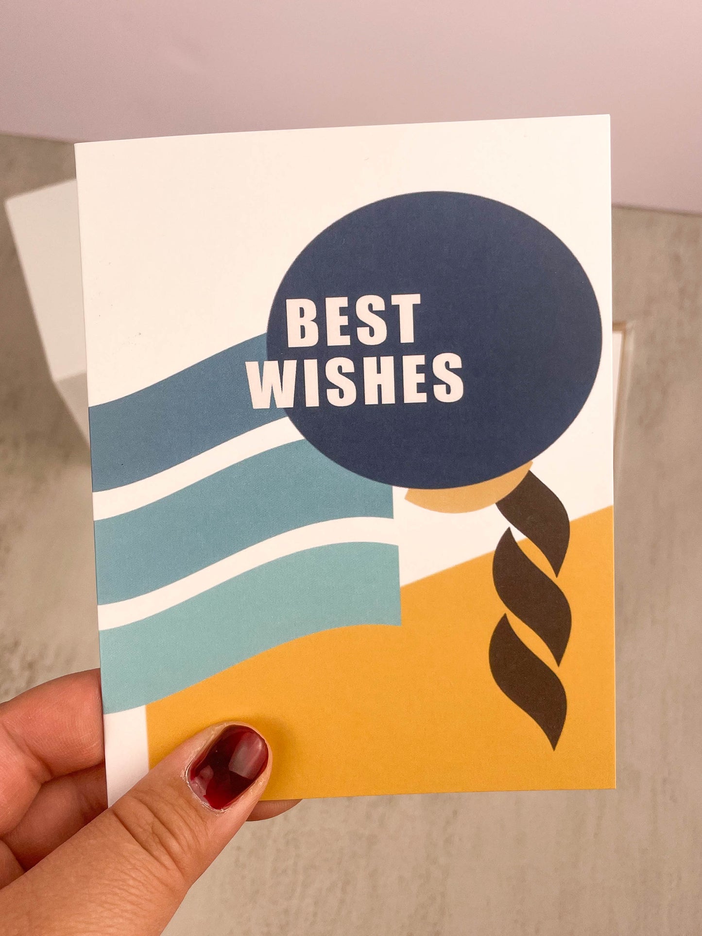Abstract Best Wishes Greeting Card | AppleFallsPrints