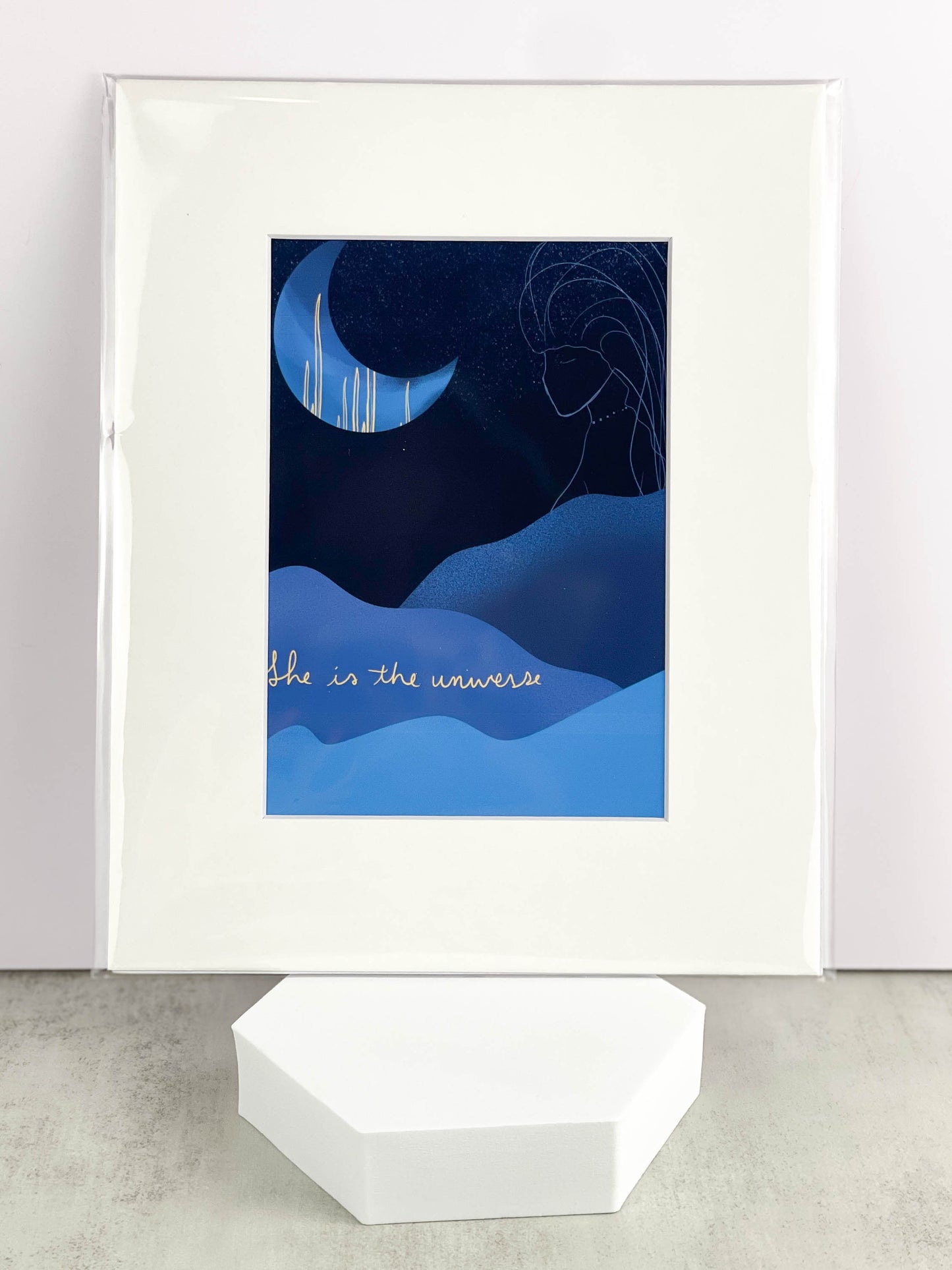 She is the universe art print