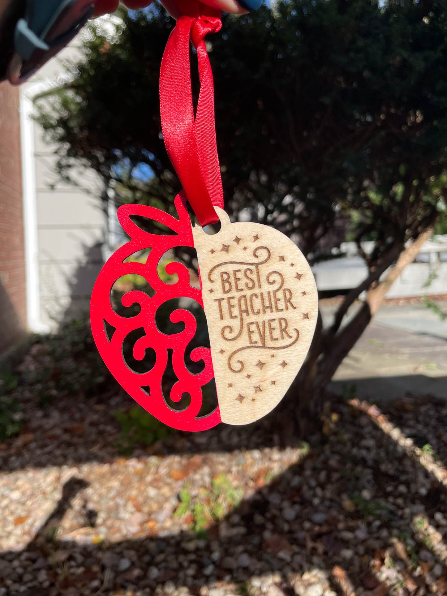 Best Teacher Ever Christmas Ornament, Teacher Gifts