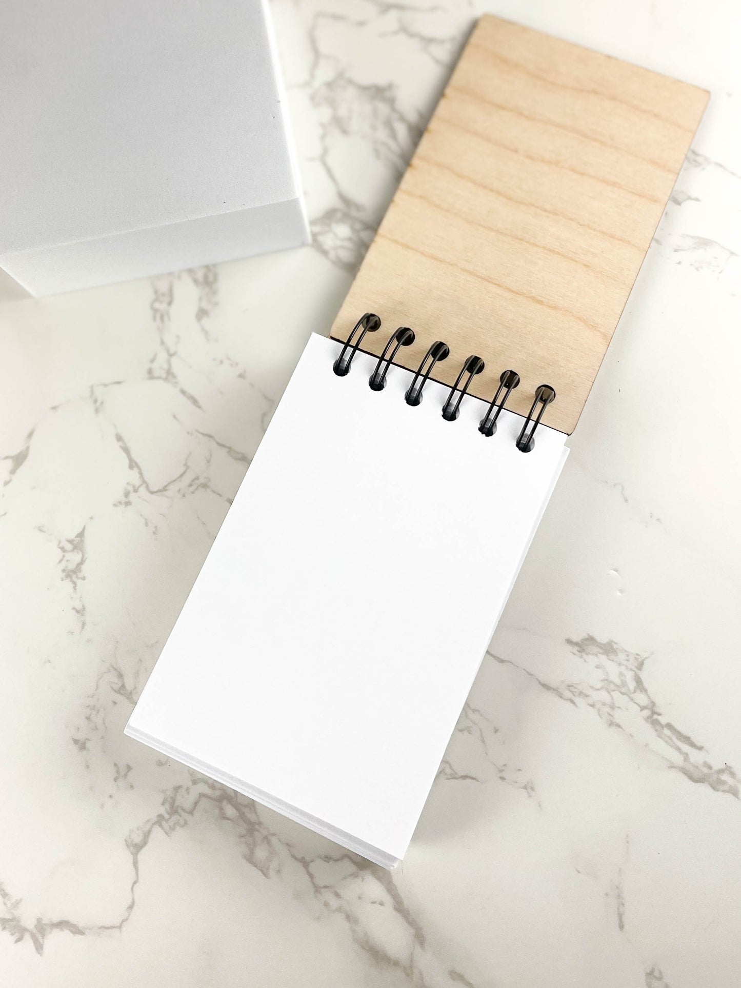 Handcrafted Wooden Notepad: Notes to Self; Woman Silhouette