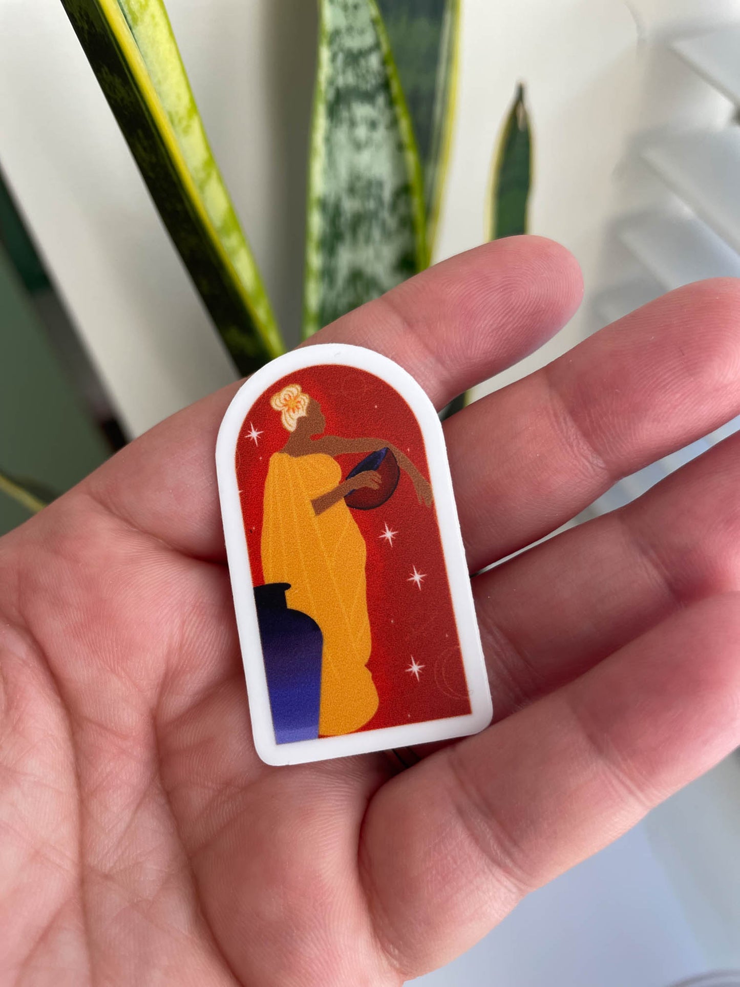 Goddess of Creation Stickers, Celestial, Brown girls in stickers, stickers for laptops, AfroLatina Artist