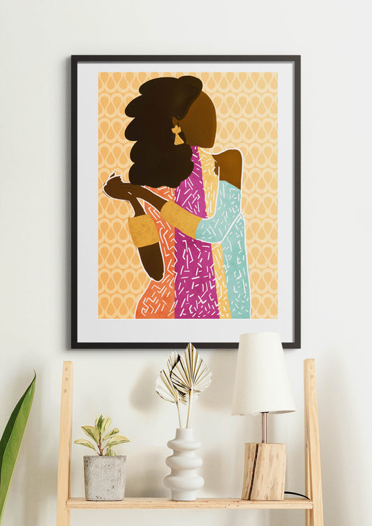 Vibrant Woman in Colors | Beautiful Woman Art Print | Apple Falls Prints