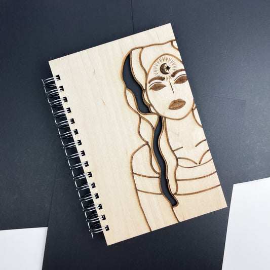 Goddess Wooden Notebook