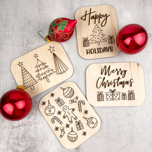 Wooden Greeting Card: Christmas Findings