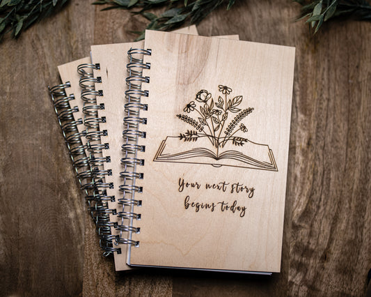 Your Story Begins Today Wooden Journal