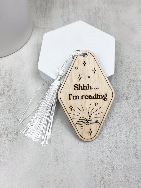 Wooden Bookmarks: Shh... I'm reading