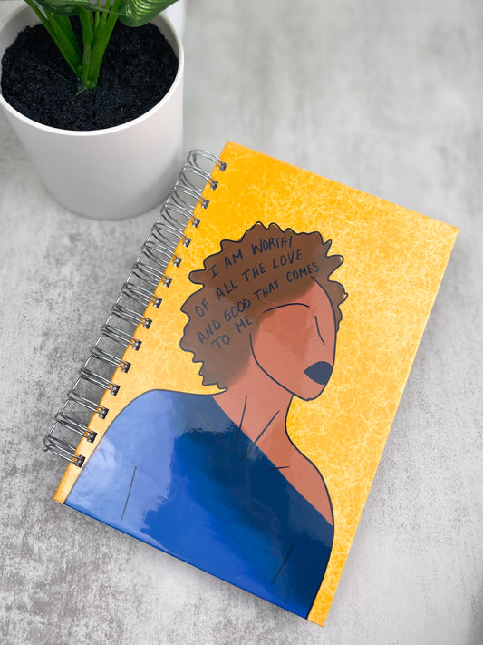 I Am Worthy Of All the Love and Good That Comes to Me| Sketchbook| Writing Journal |Thought book