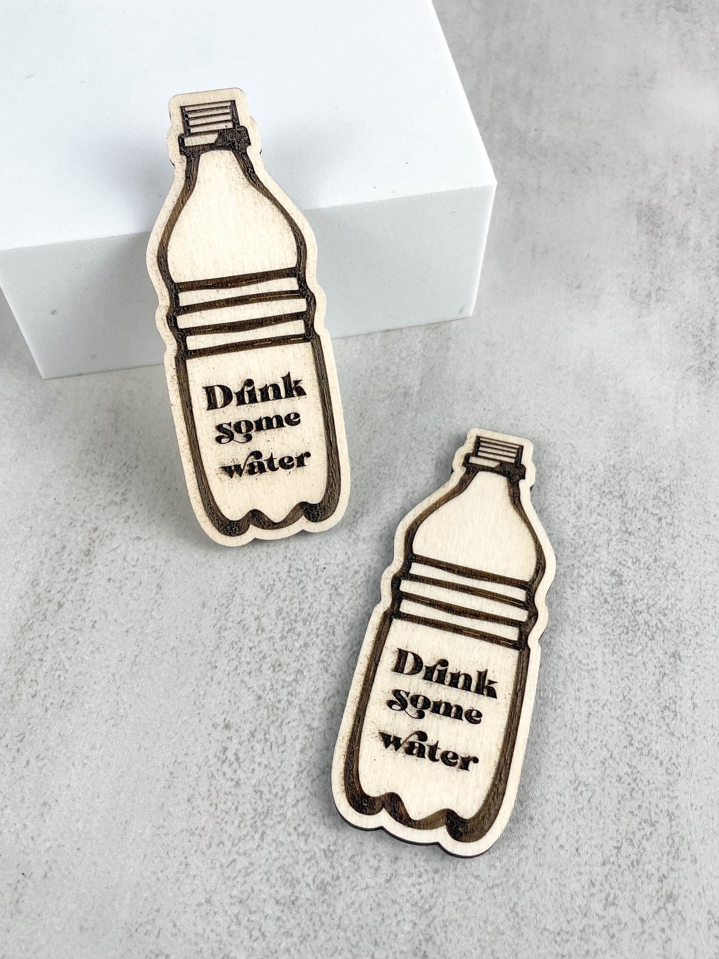 Drink Some Water Wooden Magnet