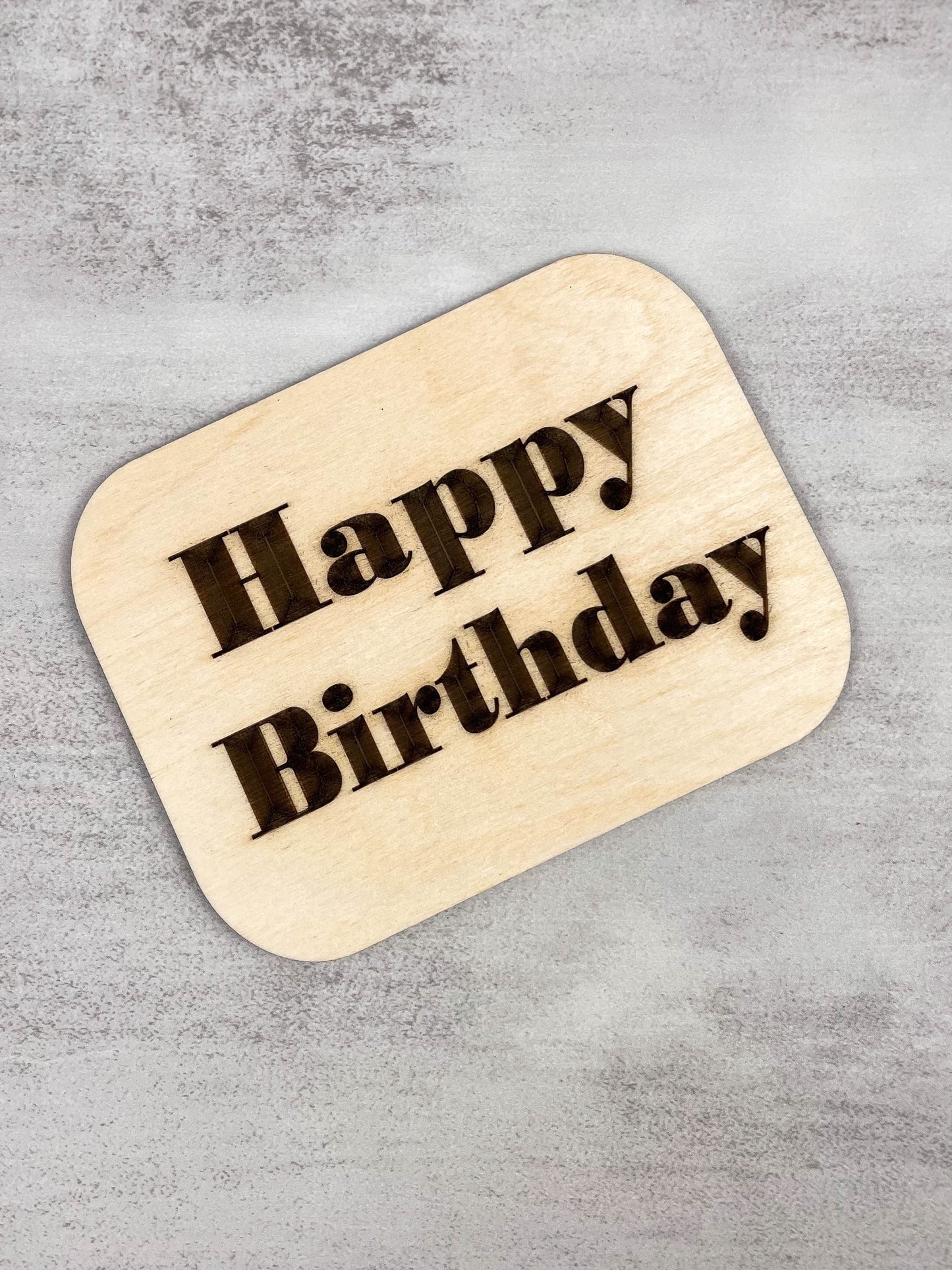 Wooden Greeting Card: Happy Birthday