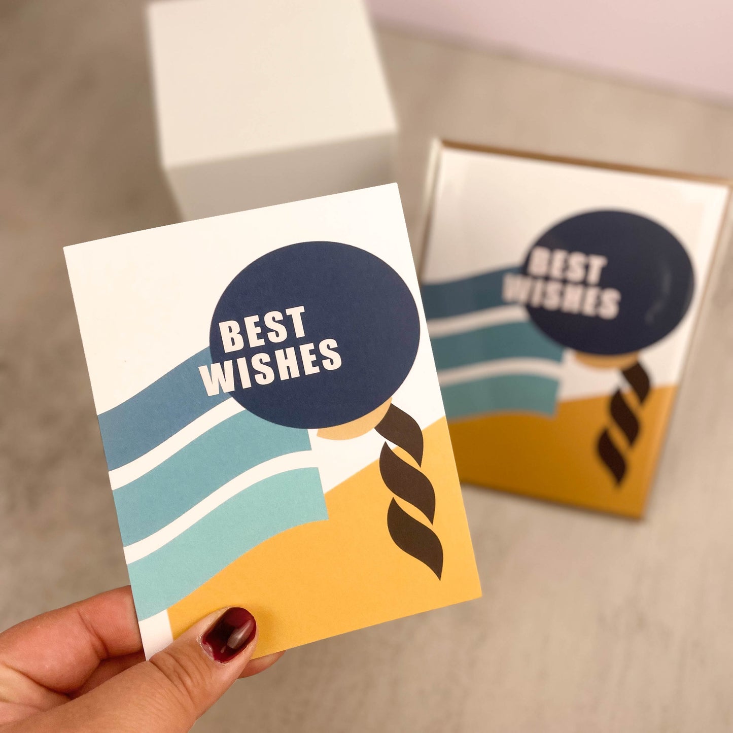 Abstract Best Wishes Greeting Card | AppleFallsPrints