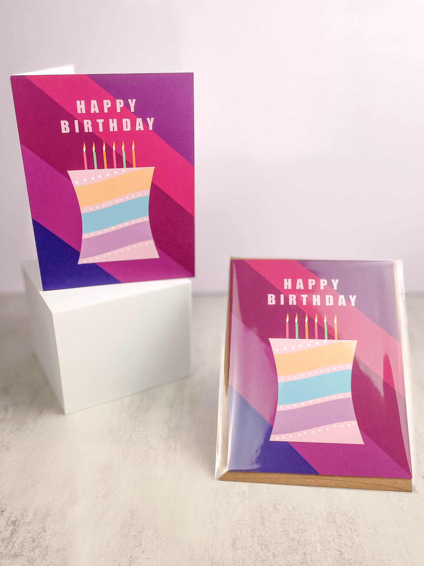 Abstract Happy Birthday Greeting Card