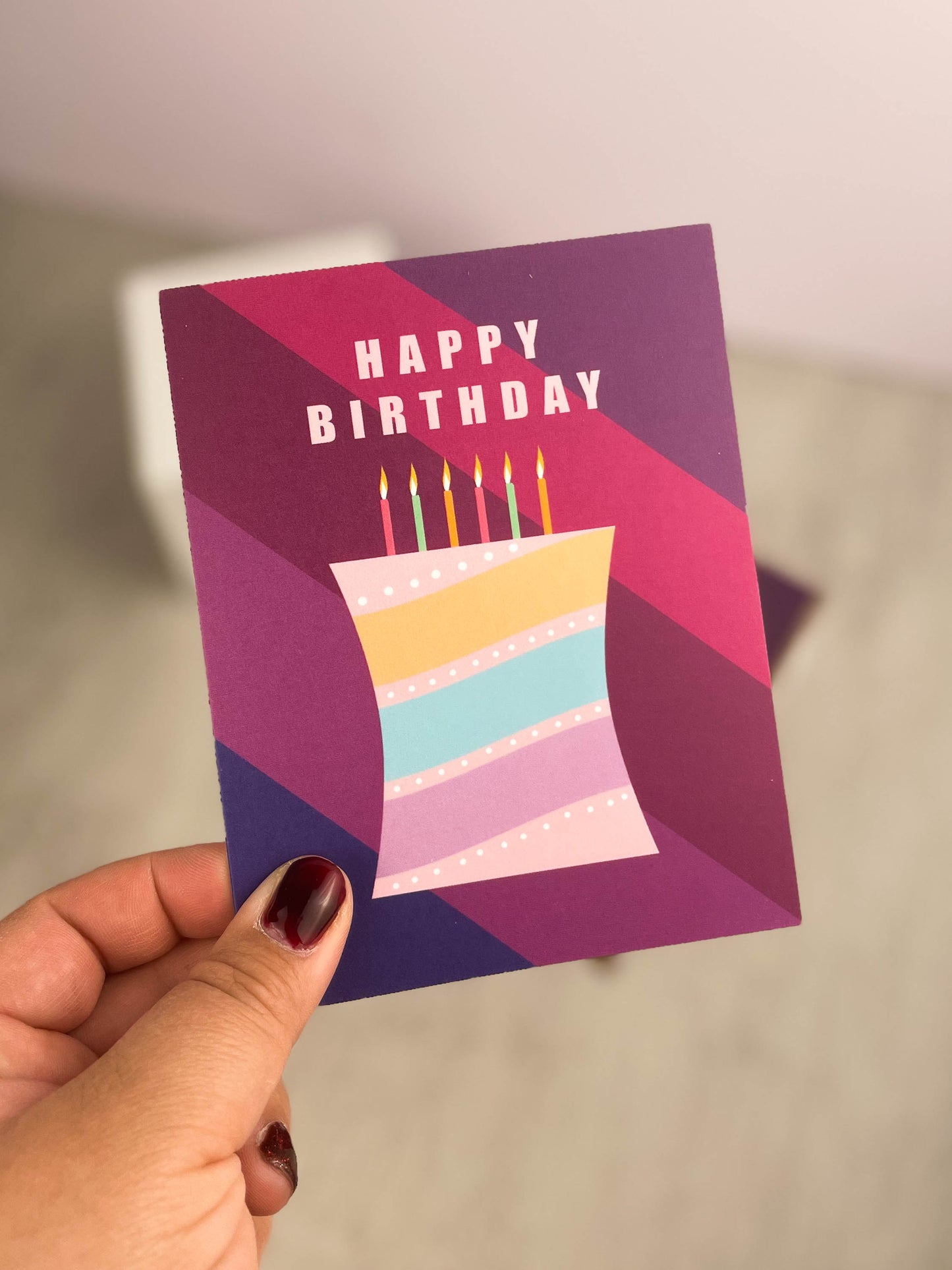 Abstract Happy Birthday Greeting Card