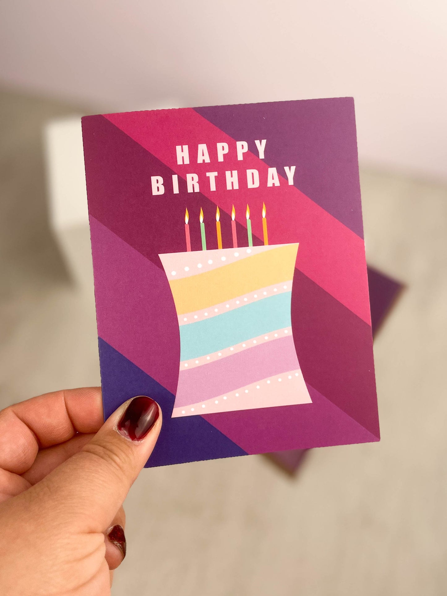 Abstract Happy Birthday Greeting Card
