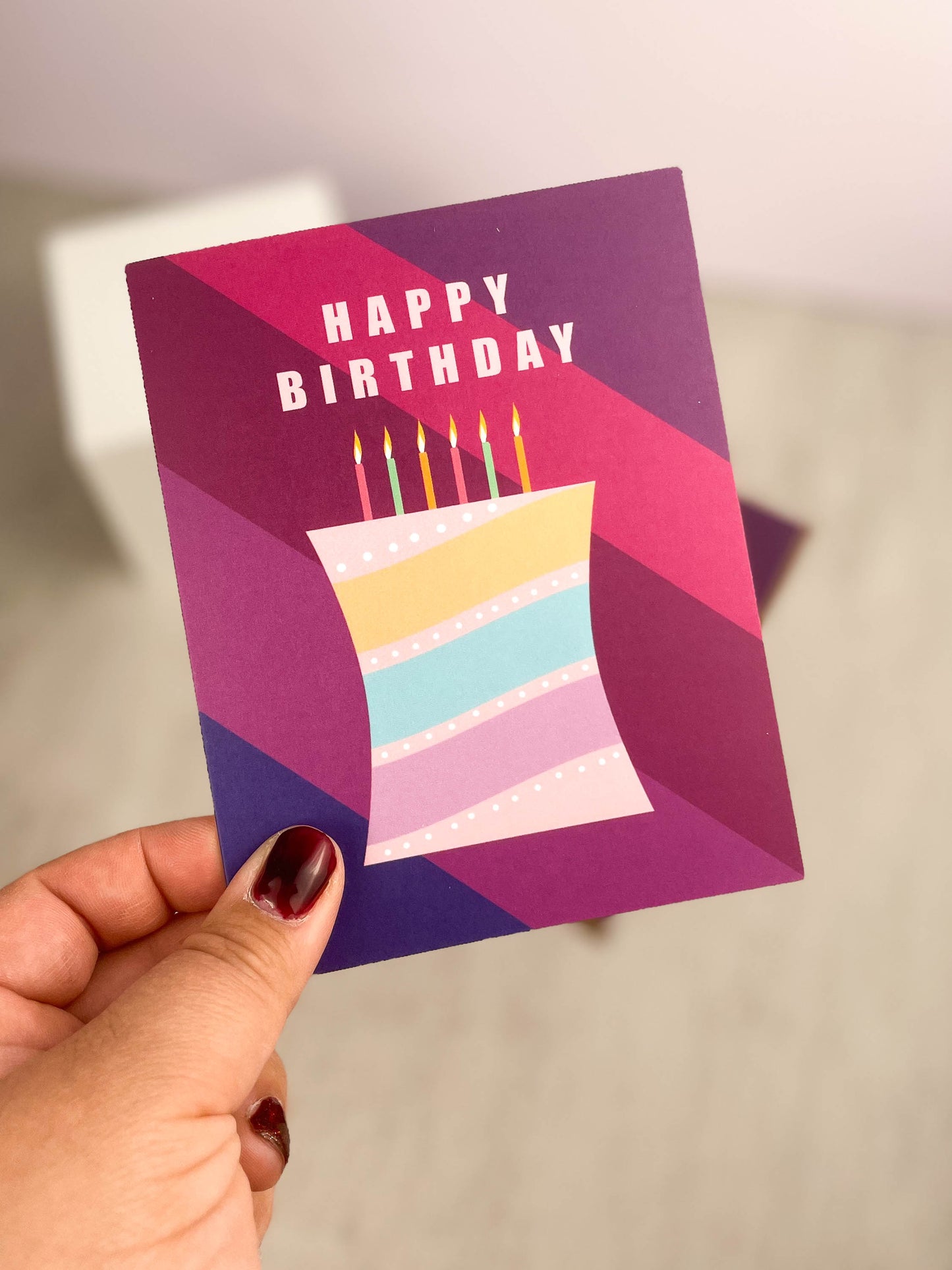 Abstract Happy Birthday Greeting Card