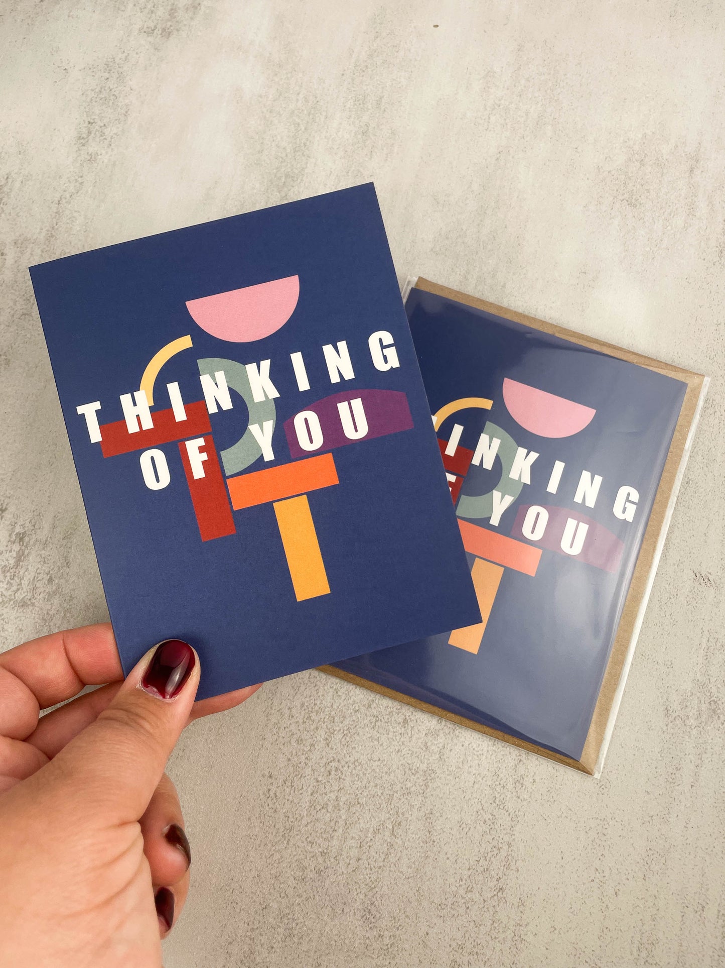 Abstract Thinking of You Greeting Card