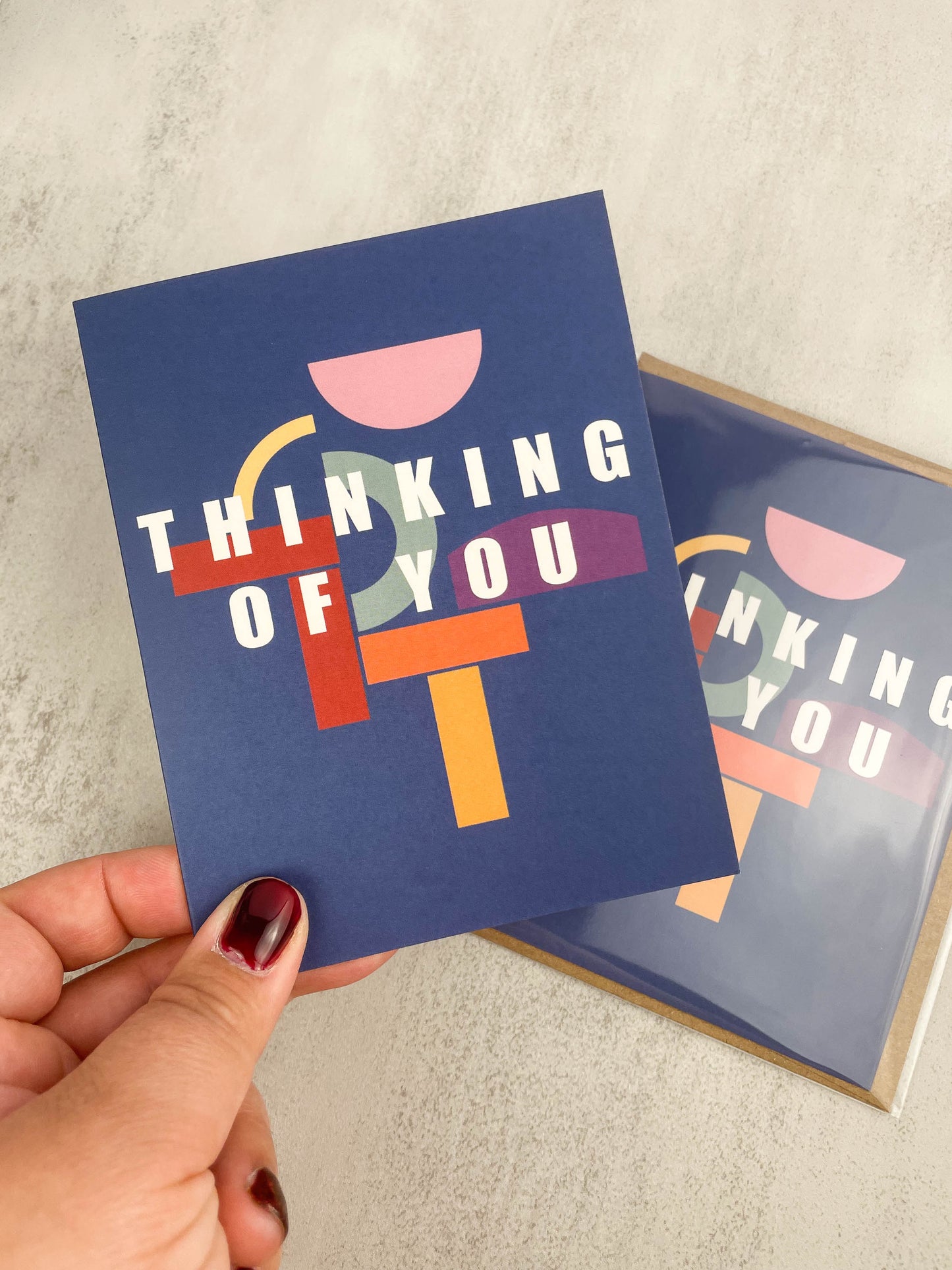 Abstract Thinking of You Greeting Card