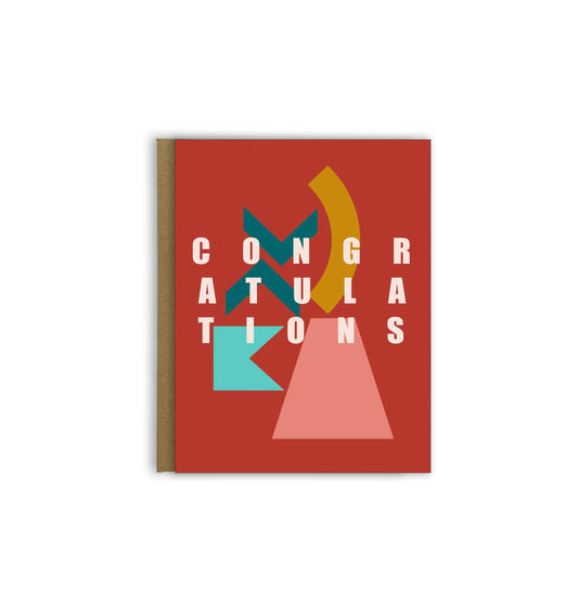 Abstract Congratulations Greeting Card | AppleFallsPrints