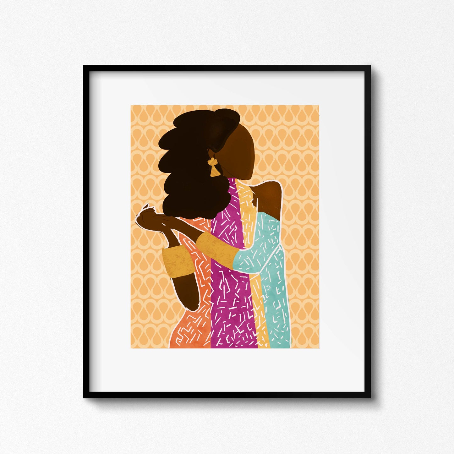 Vibrant Woman in Colors | Beautiful Woman Art Print | Apple Falls Prints