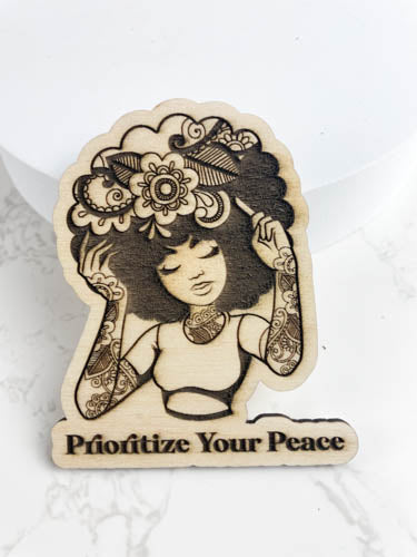 Prioritize Your Peace | Female Empowerment Magnet| Inspirational Magnet | Boho Mandela