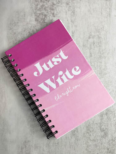 Just Write Like Right Now| Writers Motivation Journal | Writing Inspiration
