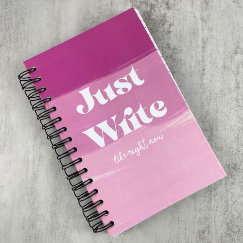 Just Write Like Right Now| Writers Motivation Journal | Writing Inspiration