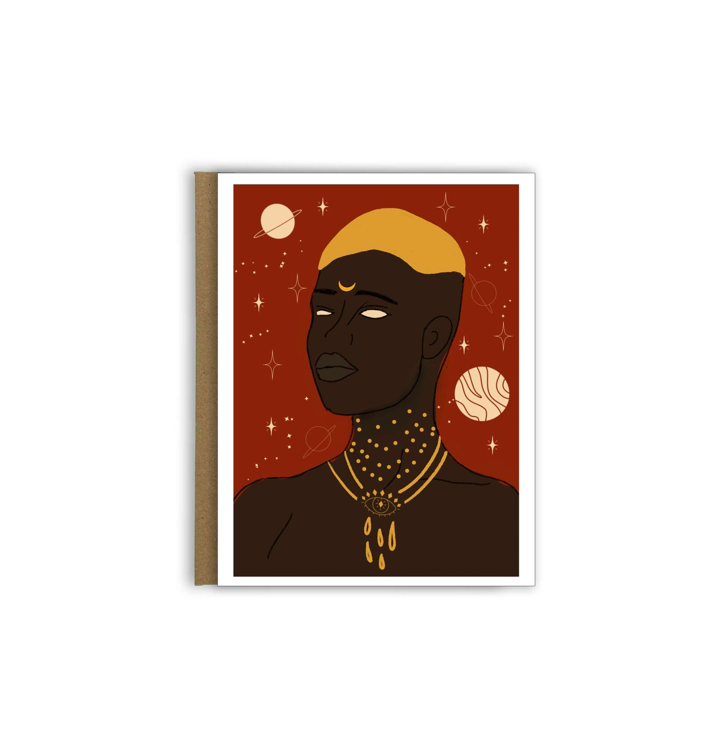 Goddess of The Future, Celestial Greeting Cards, Cards for Black and Brown Women