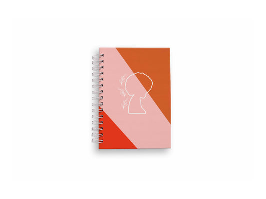 Afro-American|Black Woman in Line Art Notebook|Writer's Notebook| Writer's Journal